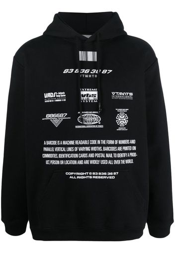 VTMNTS graphic-print hoodie - Schwarz