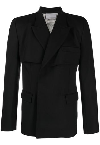 VTMNTS buttoned virgin wool-blend blazer - Schwarz