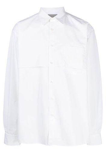 VTMNTS storm flap-detail shirt - Weiß