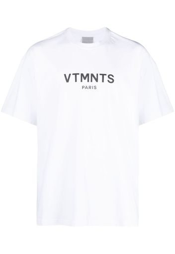 VTMNTS logo-print cotton T-shirt - Weiß