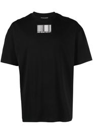 VTMNTS barcode patch-detail T-shirt - Schwarz