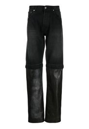 VTMNTS bleach-panel straight-leg jeans - Schwarz