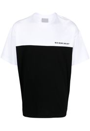 VTMNTS number-print two-tone T-shirt - Schwarz