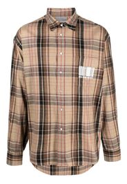 VTMNTS plaid-check long-sleeve shirt - Nude