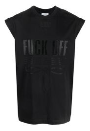 VTMNTS slogan-print sleeveless vest top - Schwarz