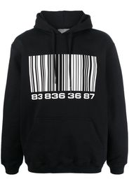 VTMNTS Big-Barcode cotton hoodie - Schwarz