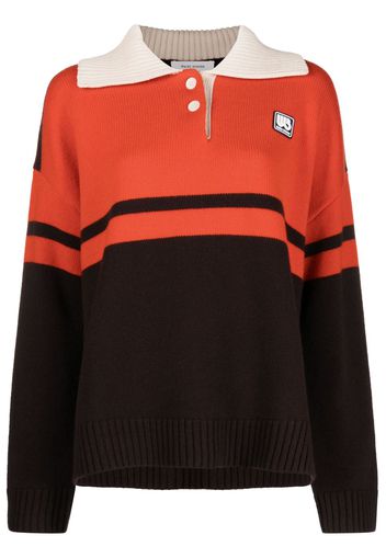 Wales Bonner Calm knitted polo - Braun