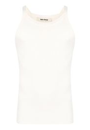 Wales Bonner logo-embroidered ribbed tank top - Weiß