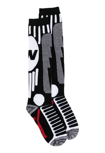 Walter Van Beirendonck graphic-print cotton-blend socks - Schwarz