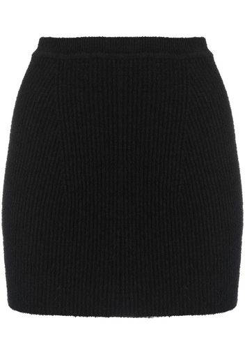 WARDROBE.NYC ribbed-knit mini skirt - Schwarz