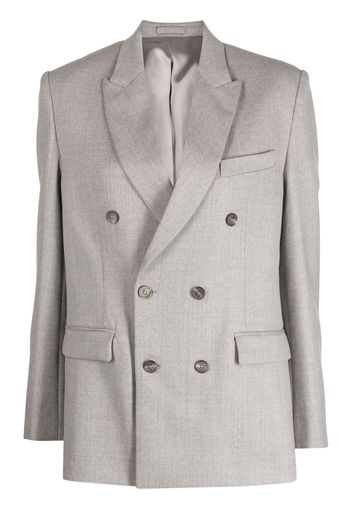 WARDROBE.NYC notched-lapel double-breasted blazer - Grau