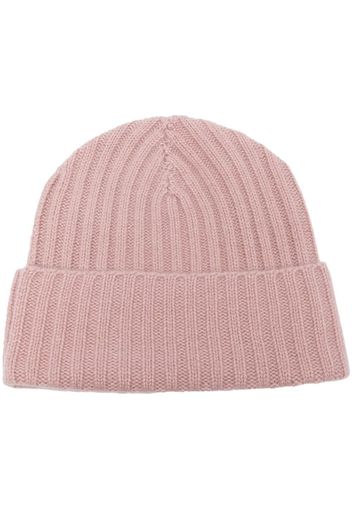 Warm-Me ribbed-knit cashmere beanie - Rosa