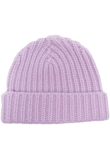 Warm-Me chunky-knit cashmere beanie - Violett