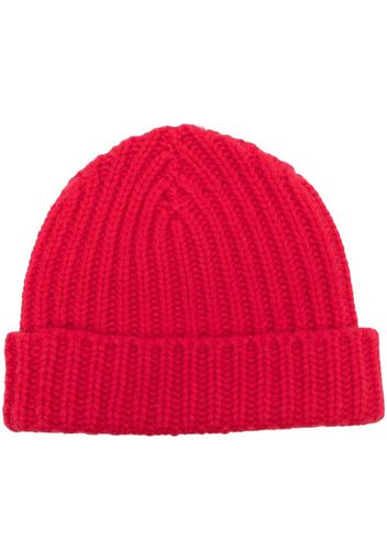 Warm-Me chunky-knit cashmere beanie - Rot