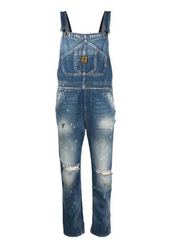 WASHINGTON DEE CEE paint-splattered distressed dungarees - Blau