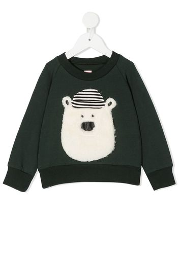 WAUW CAPOW by BANGBANG 'Hello Teddy' Sweatshirt - Grün