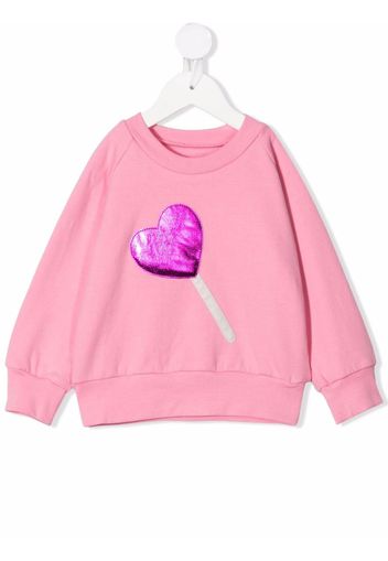 WAUW CAPOW by BANGBANG Sweet Heart Sweatshirt mit Logo - Rosa