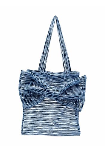 WAUW CAPOW by BANGBANG Schultertasche mit Schleife - Blau