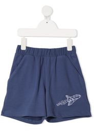 WAUW CAPOW by BANGBANG 'Ace' Shorts mit Jet-Print - Blau