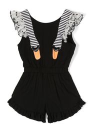 WAUW CAPOW by BANGBANG Mexico ruffled-detail playsuit - Schwarz