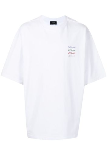 We11done logo-print cotton T-Shirt - Weiß