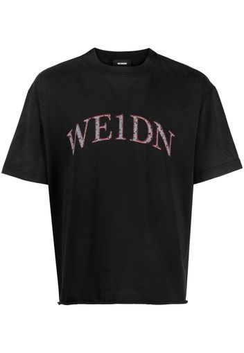 We11done logo-print cotton T-shirt - Schwarz