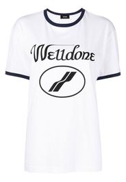 We11done logo-print crew-neck T-shirt - Weiß
