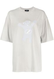 We11done logo print cotton T-shirt - Grau