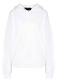 We11done New Teddy Logo cotton hoodie - Weiß
