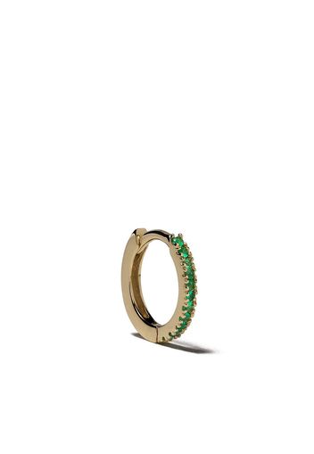 White Bird 18kt Goldcreole mit Smaragden - Gold/ Vert