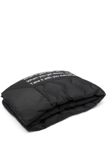 White Mountaineering TAION quilted down blanket - Schwarz