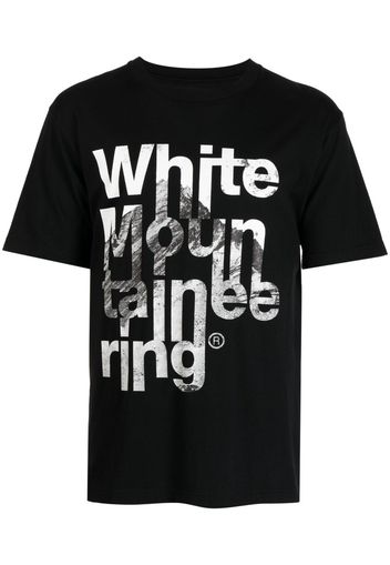 White Mountaineering logo-print cotton T-shirt - Schwarz