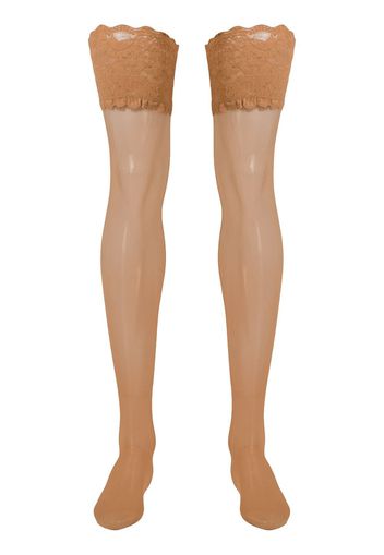 Wolford '20' Stay-Ups in Satinoptik - Nude