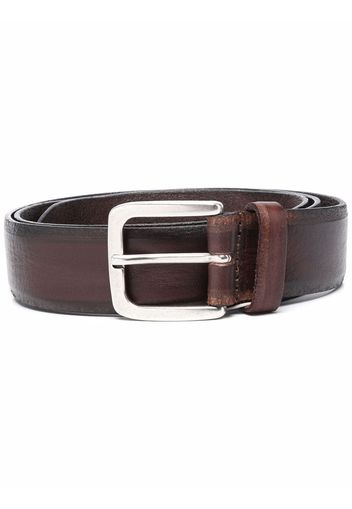 Woolrich buckled leather belt - Braun