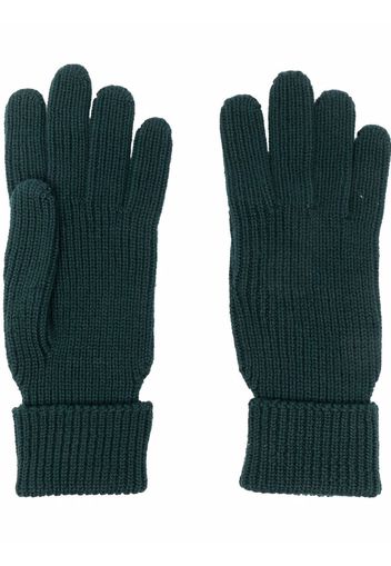 Woolrich ribbed-knit gloves - Grün