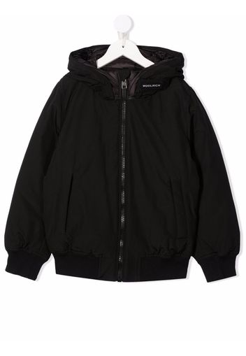 Woolrich Kids hooded padded down jacket - Schwarz