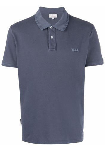 Woolrich embroidered-logo polo shirt - Blau