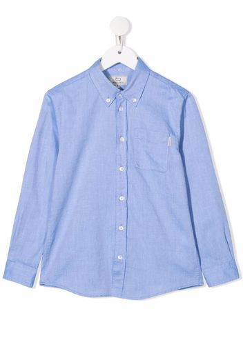 Woolrich Kids Klassisches Oxford-Hemd - Blau