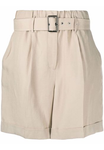 Woolrich belted-waist knee-length shorts - Nude