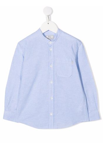 Woolrich Kids stripe-print pocket shirt - Blau