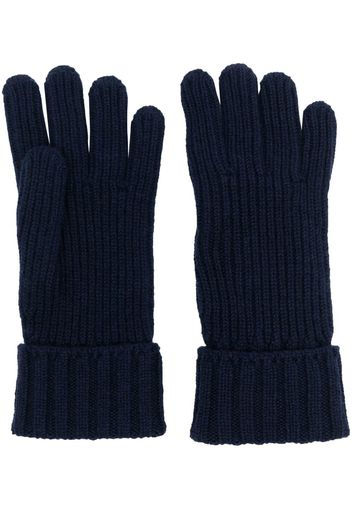 Woolrich cashmere ribbed gloves - Blau