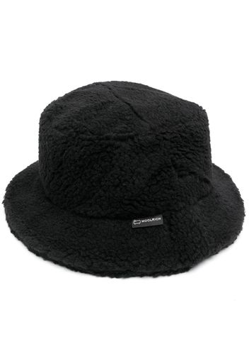 Woolrich logo-patch fleece bucket hat - Schwarz