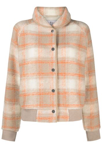 Woolrich Gentry check-print bomber jacket - Nude