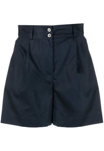 Woolrich pleat-detail high-waisted shorts - Blau