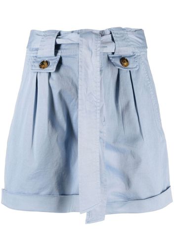 Woolrich tied-waist cotton shorts - Blau