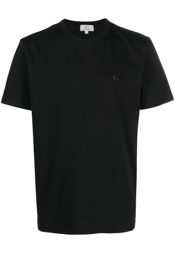 Woolrich logo-embroidered short-sleeve cotton T-shirt - Schwarz