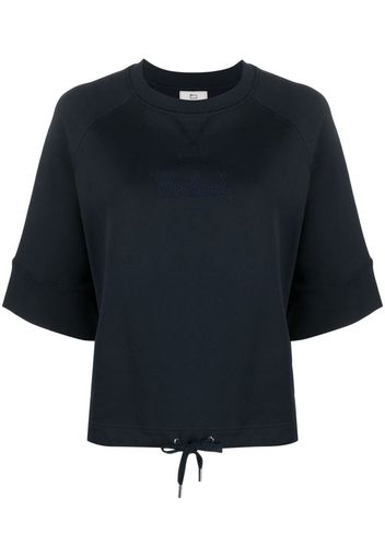 Woolrich logo half-sleeve top - Blau