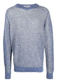 Woolrich melange-knit round-neck jumper - Blau
