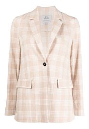 Woolrich Seersucker double-breasted check blazer - Nude