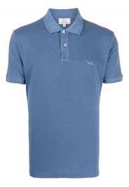 Woolrich logo-patch short-sleeved polo shirt - Blau